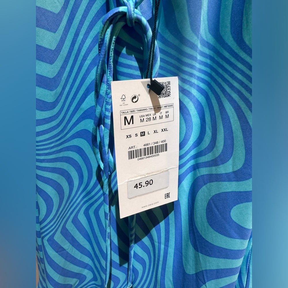 NWT Zara swirl dress size Medium - Picture 6 of 8